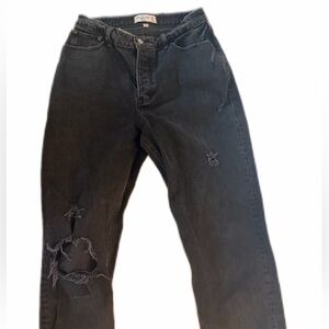 Abercrombie & Fitch Black Washed high rise Jeans